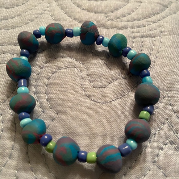 WOODEN BEAD BRACELETS SET OF TWO - Picture 2 of 3